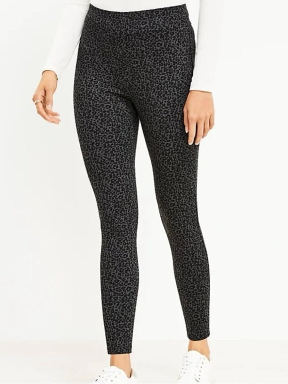 LOFT Leopard Print Ponte Leggings